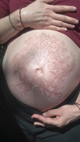my henna belly blessing for Leon